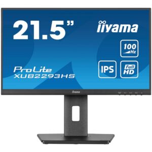 iiyama ProLite XUB2293HS-B6 - Monitor LED - 21.5" - 1920 x 1080 Full HD (1080p) @ 100 Hz - IPS - 300 cd/m² - 1000:1 - 1 ms - HDMI, DisplayPort - altifalantes - preto opaco