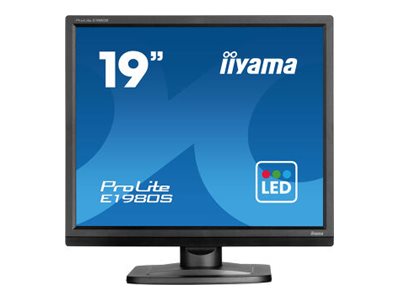 iiyama ProLite E1980S-B1 - Monitor LED - 19" - 1280 x 1024 @ 75 Hz - TN - 250 cd/m² - 1000:1 - 3 ms - HDMI, DisplayPort - altifalantes - preto opaco
