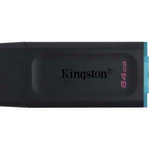 Kingston DataTraveler Exodia - Drive flash USB - 64 GB - USB 3.2 Gen 1 - preto com verde petróleo