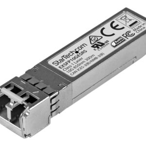 StarTech.com Juniper EX-SFP-10GE-SR Compatible SFP+ Module, 10GBASE-SR, 10GbE Multimode Fiber MMF Optic Transceiver, 10GE Gigabit Ethernet SFP+, LC Connector, 300m, 850nm, DDM, Mini GBIC - Lifetime Warranty (EXSFP10GESRS) - Módulo de transceptor SFP+