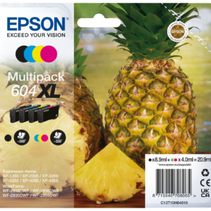 Epson 604XL Multipack - Pack de 4 - XL - preto, azul cyan, magenta, amarelo - original - blister - tinteiro - para EPL 4200, Stylus Photo 2200, WorkForce WF-2950DWF