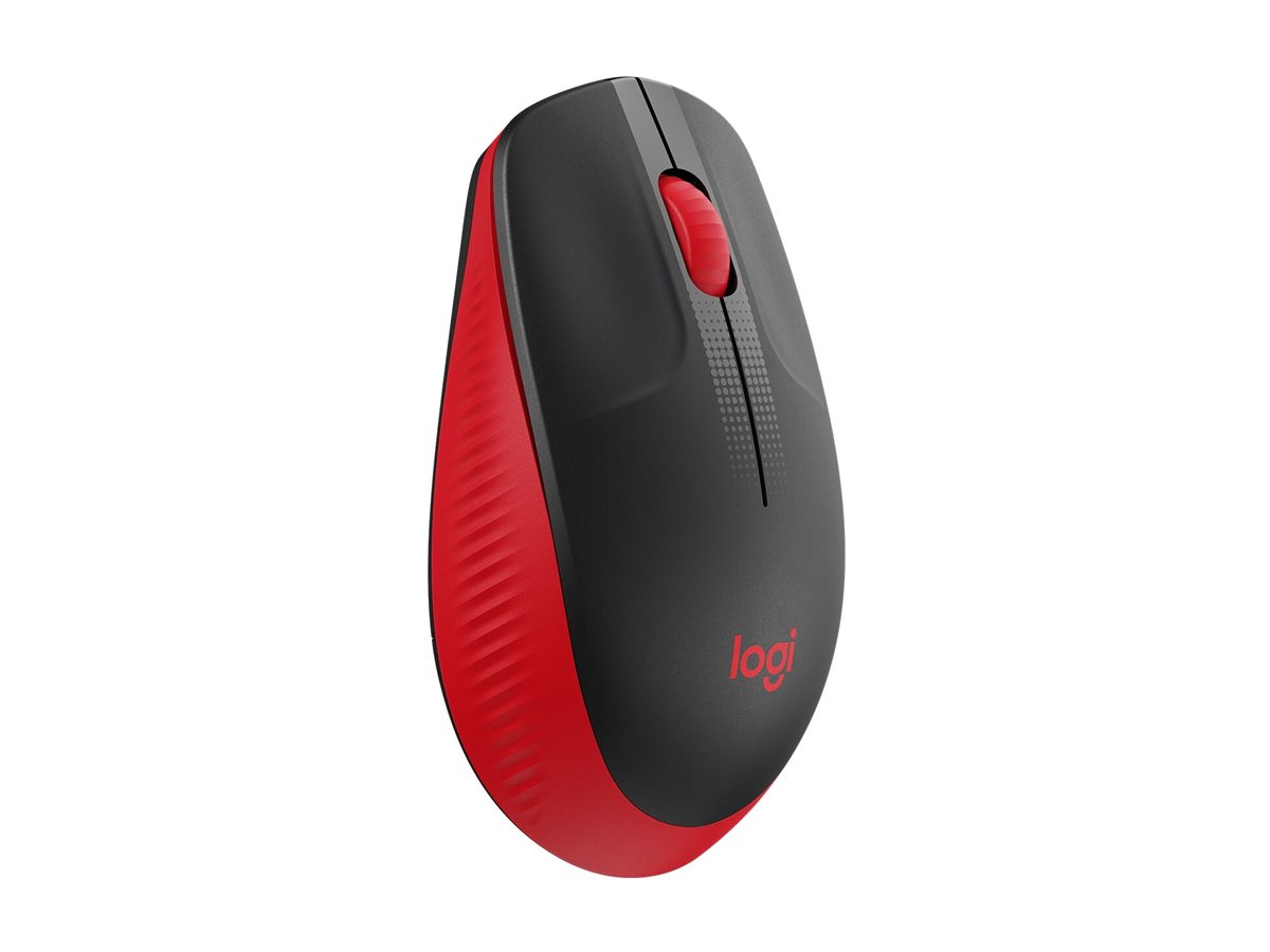 Logitech M190 - Rato - óptico - 3 botões - sem fios - receptor sem fio USB - vermelho