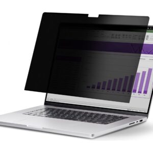 StarTech.com 16-inch MacBook Pro 21/23 Laptop Privacy Screen, Removable and Reversible Anti-Glare Privacy Filter, Magnetic Laptop Screen Protector with +/- 30 Deg. Viewing Angle - 51% Blue Light Reduction (162MM-PRIVACY-SCREEN) - Filtro de privacidad