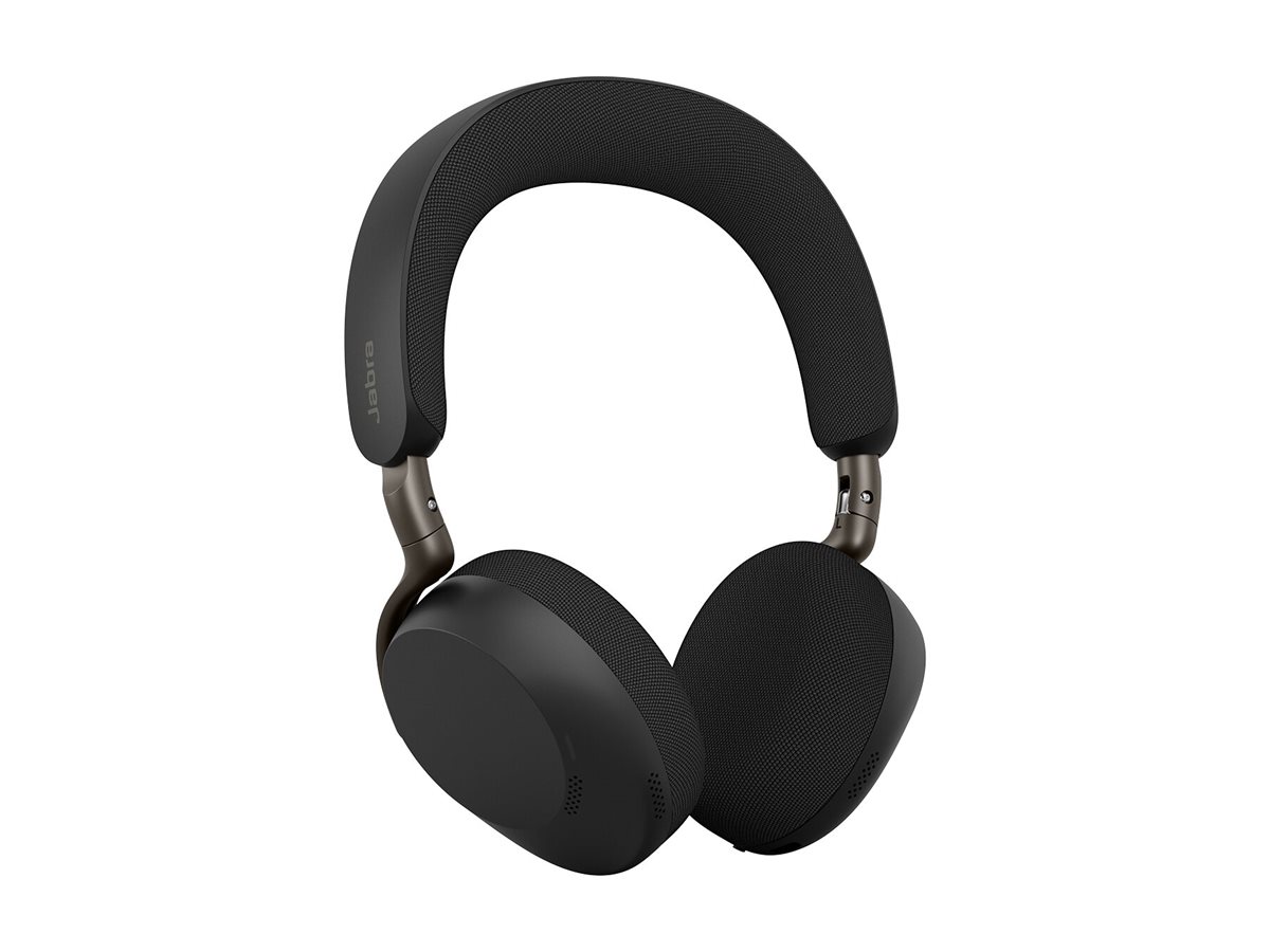 Jabra Evolve3 75 UC - Auscultadores - no ouvido - bluetooth - sem fios - cancelamento de ruído activo - USB-C através de adaptador de Bluetooth - isolamento de ruído - preto - certificação UC