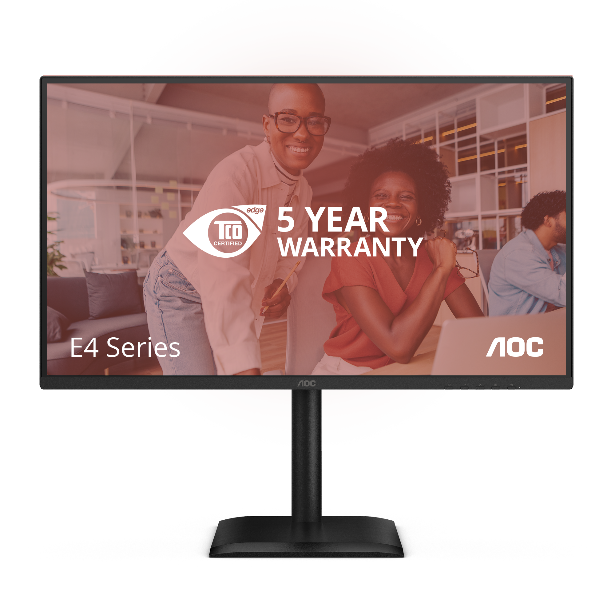 AOC 27E4U - Monitor LED - 27" - 1920 x 1080 Full HD (1080p) @ 120 Hz - IPS - 300 cd/m² - 1500:1 - 4 ms - HDMI, VGA, DisplayPort - altifalantes - preto