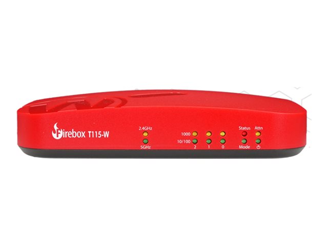 WatchGuard Firebox T115-W - Dispositivo de segurança - com Total Security Suite 1 ano - 3 portas - 1GbE, Wi-Fi 7 - Wi-Fi 7 - 2.4 GHz, 5 GHz - Trade Up