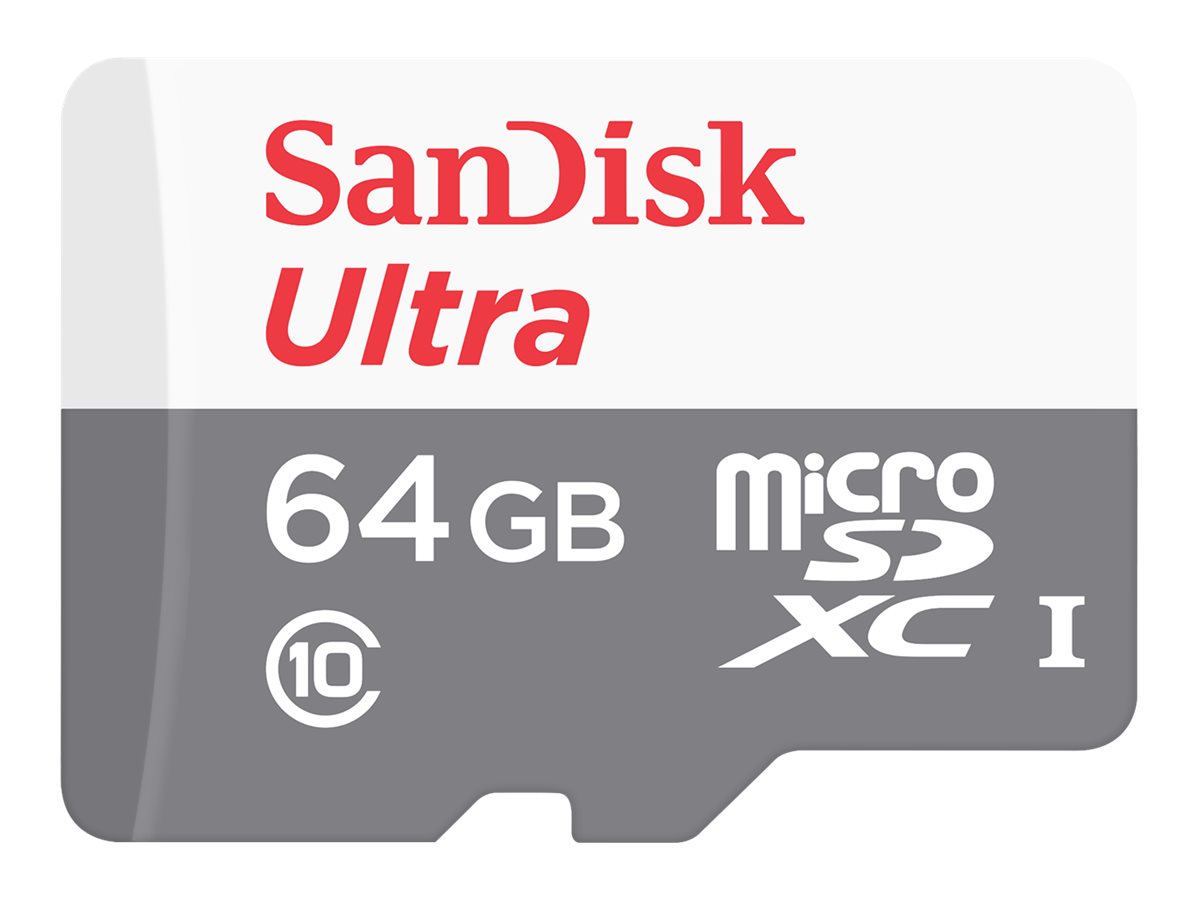 SanDisk Ultra - Cartão de memória flash - 64 GB - Class 10 - microSDXC UHS-I