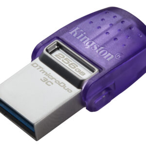Kingston DataTraveler microDuo 3C - Drive flash USB - 256 GB - USB 3.2 Gen 1 / USB-C