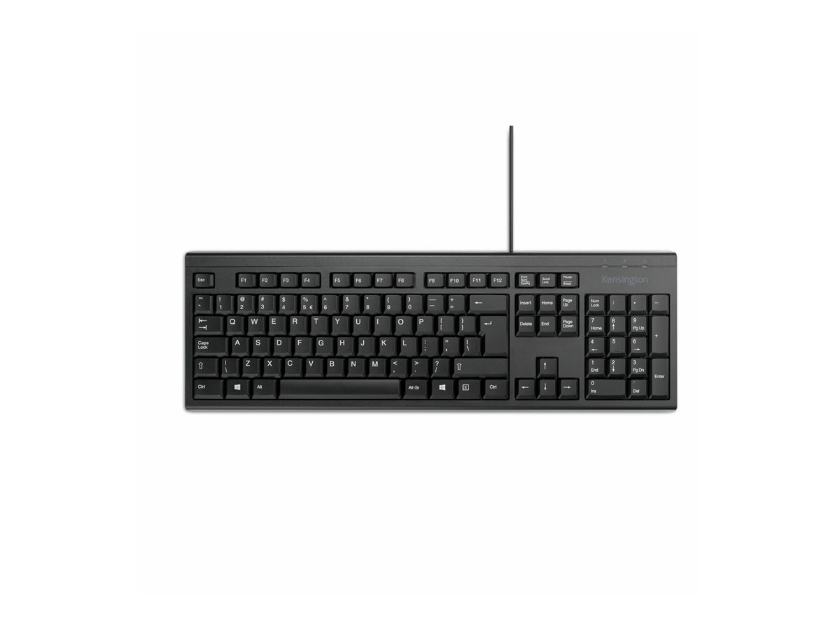 Kensington KB100 EQ - Teclado - full size - USB - QWERTY - Espanhol - preto
