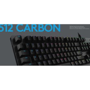 Logitech Gaming G512 - Teclado - luz traseira - USB - QWERTY - Italiano - interruptor: GX Brown Tactile - carvão