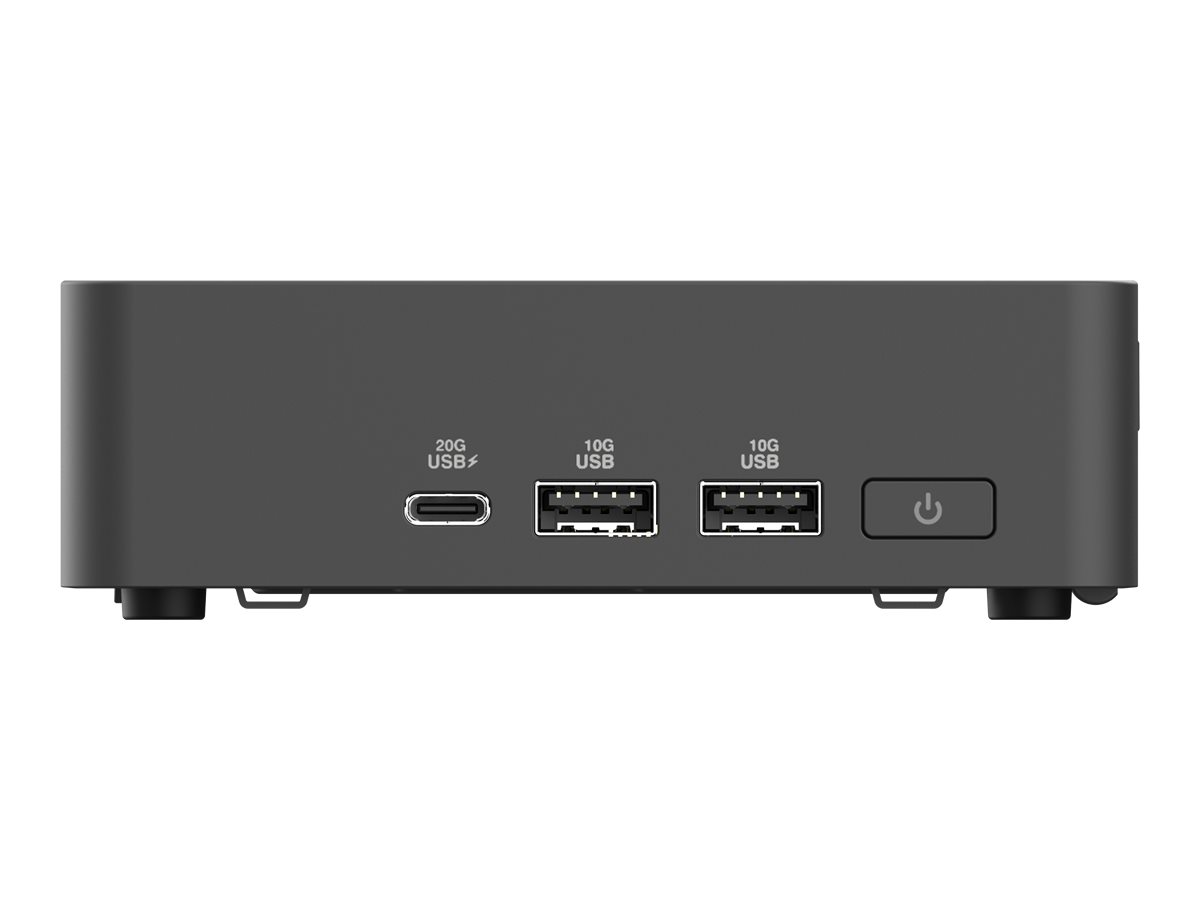 ASUS NUC 15 Pro Slim Kit RNUC15CRKC500000 - Barebone - mini PC 1 x Core 5 210H / até 4.8 GHz - vPro - RAM 0 GB - Intel Graphics - IEEE 802.11ax (Wi-Fi 6), IEEE 802.11be (Wi-Fi 7), Bluetooth 5.4, Gigabit Ethernet, 2.5 Gigabit Ethernet - preto