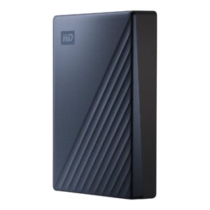 WD My Passport Ultra WDBFTM0050BBL - Disco rígido - encriptado - 5 TB - externa (portátil) - USB 3.1 (USB C conector) - 256-bits AES - azul