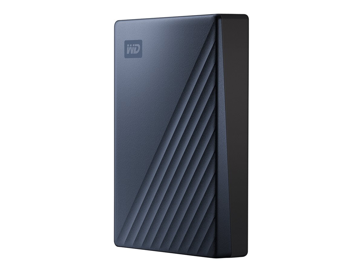 WD My Passport Ultra WDBFTM0050BBL - Disco rígido - encriptado - 5 TB - externa (portátil) - USB 3.1 (USB C conector) - 256-bits AES - azul
