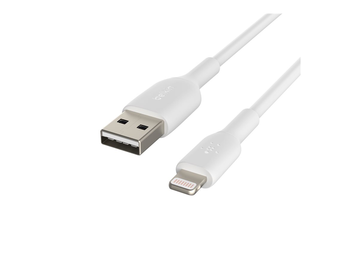 Belkin BoostCharge - Cabo Lightning - Lightning macho para USB macho - 1 m - branco