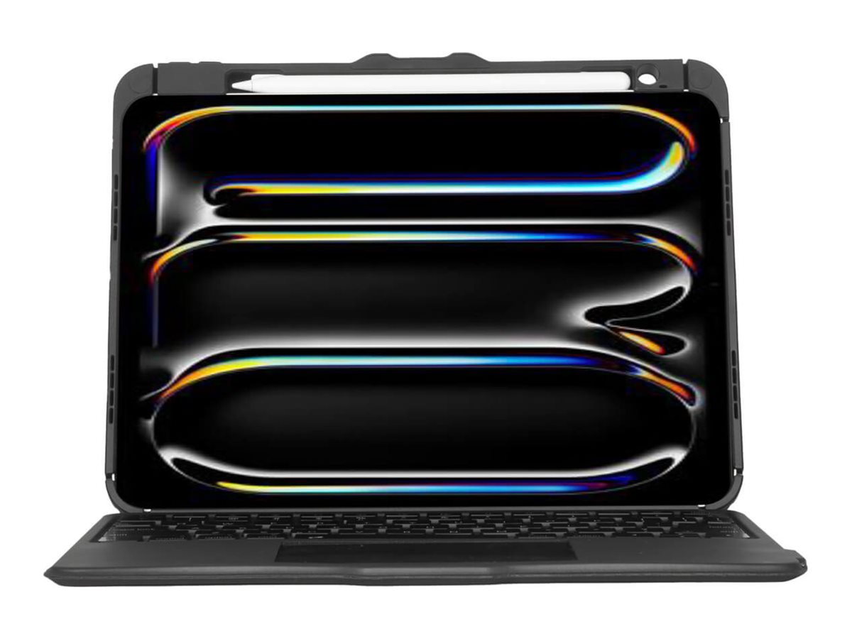 Targus Versavu - Teclado e pasta de folio - retroiluminação - sem fios - Bluetooth 5.0 - QWERTY - Espanhol - preto