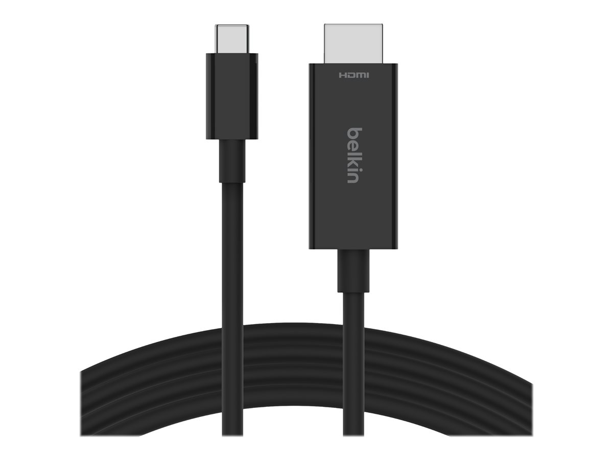 Belkin Connect - Cabo adaptador - USB-C macho para HDMI macho - 2 m - preto - passivo, suporte 8K60Hz, Suporte do modo DP Alt