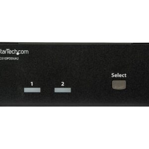 StarTech.com 2-Port DisplayPort KVM Switch - Dual-Monitor - 4K 60 - with Audio & USB Peripheral Support - DP 1.2 - USB Hub (SV231DPDDUA2) - Chave de KVM / áudio / USB - 2 x KVM / áudio / USB - 1 utilizador local - desktop - AC 120/230 V / DC 12 V - p