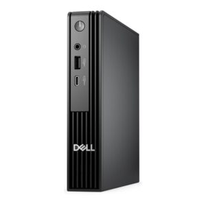Dell Pro Micro QCM1250 - Micro Core Ultra 7 265T / até 5.3 GHz - RAM 16 GB - SSD 512 GB - NVMe, TLC - Intel Graphics - Gigabit Ethernet, Bluetooth, IEEE 802.11ax (Wi-Fi 6E) - Win 11 Pro - monitor: nenhum - preto - BTS - com 1 ano de Serviço Básico no
