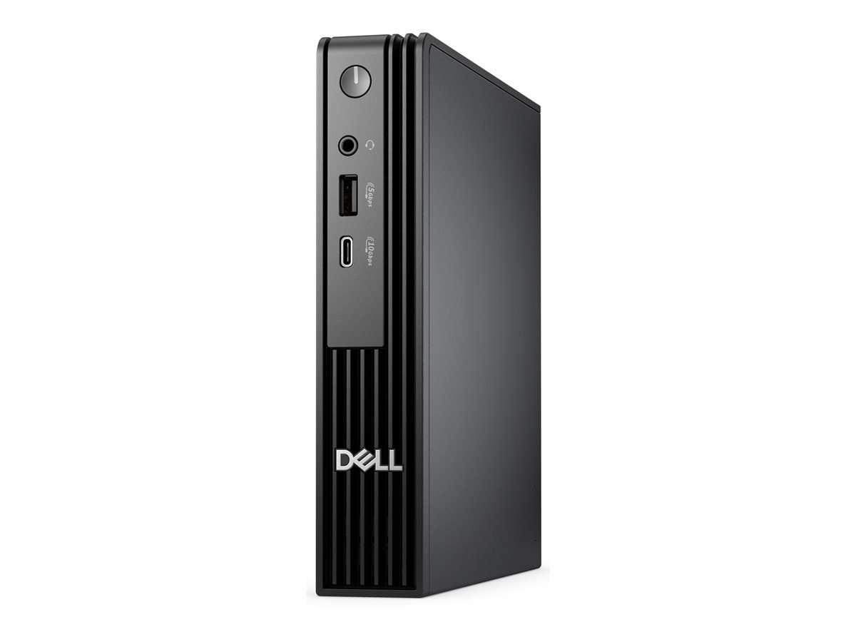 Dell Pro Micro QCM1250 - Micro Core Ultra 7 265T / até 5.3 GHz - RAM 16 GB - SSD 512 GB - NVMe, TLC - Intel Graphics - Gigabit Ethernet, Bluetooth, IEEE 802.11ax (Wi-Fi 6E) - Win 11 Pro - monitor: nenhum - preto - BTS - com 1 ano de Serviço Básico no