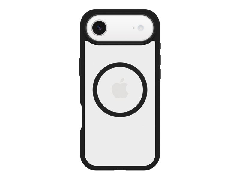 OtterBox React Series - Tampa posterior para telemóvel - compatibilidade MagSafe - plástico - cristal negro (transparente/preto) - para Apple iPhone Air