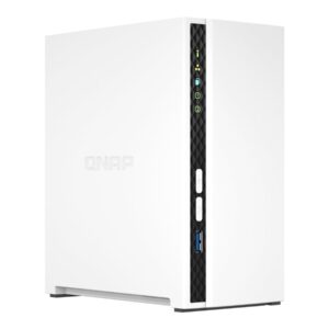 QNAP TS-233 - Servidor NAS - 2 baias - SATA 6Gb/s - RAID (expansão de disco rígido) 0, 1, JBOD - RAM 2 GB - Gigabit Ethernet - iSCSI assistência