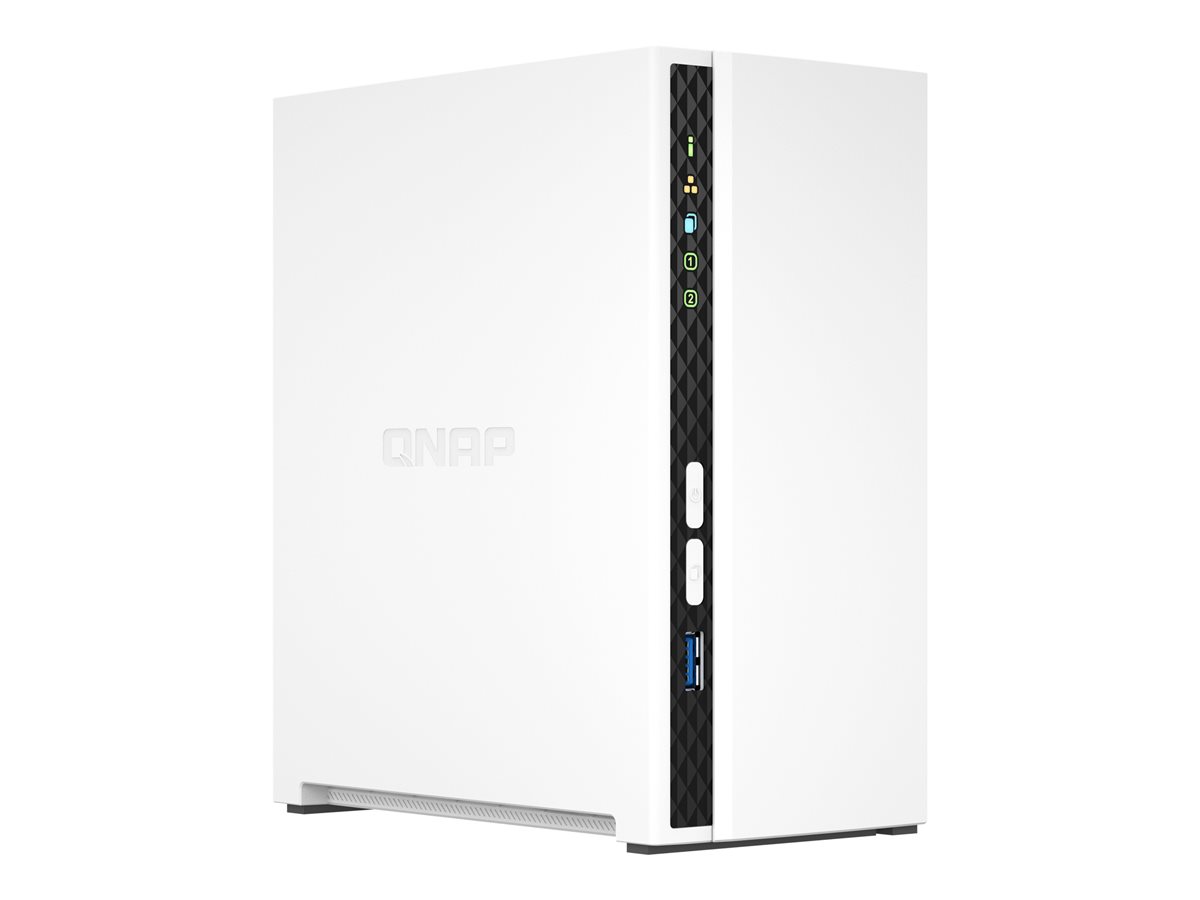 QNAP TS-233 - Servidor NAS - 2 baias - SATA 6Gb/s - RAID (expansão de disco rígido) 0, 1, JBOD - RAM 2 GB - Gigabit Ethernet - iSCSI assistência
