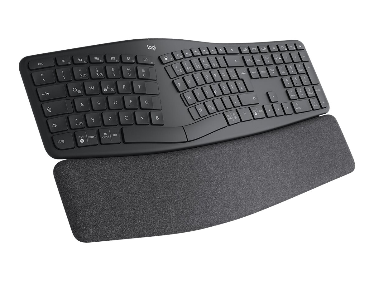 Logitech Ergo Series ERGO K860 for Business - Teclado - full size - sem fios - 2.4 GHz, Bluetooth 5.0 LE - Alemão - grafite - Image 3
