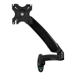 StarTech.com Wall Mount Monitor Arm - Full Motion Articulating - Adjustable - Supports Monitors 12 to 34 - VESA Monitor Wall Mount - Black (ARMPIVWALL) - Kit de montagem (placa de parede, 2 anilhas, 4 espaçadores, cobertura, 2 amarras) - braço ajus
