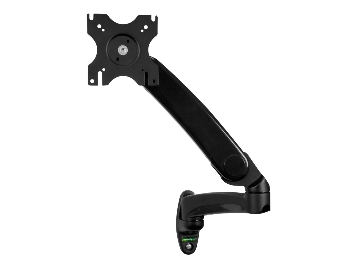 StarTech.com Wall Mount Monitor Arm - Full Motion Articulating - Adjustable - Supports Monitors 12 to 34 - VESA Monitor Wall Mount - Black (ARMPIVWALL) - Kit de montagem (placa de parede, 2 anilhas, 4 espaçadores, cobertura, 2 amarras) - braço ajus
