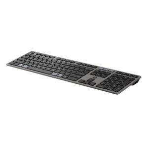 HP 725 - Conjunto de teclado e rato - multi-dispositivo, recarregável, alimentado por SuperCapacitor - full size - sem fios - Bluetooth, 2.4 GHz - Português - preto entardecer - Smart Buy