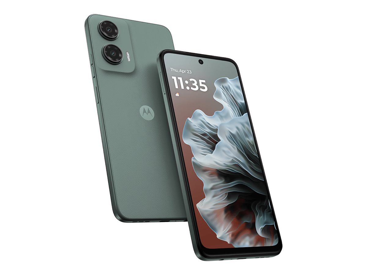 Motorola Moto G35 - 5G smartphone - SIM duplo - RAM 4 GB / Memória Interna 128 GB - microSD slot - monitor LCD - 6.72" - 2400 x 1080 pixeis (120 Hz) - 2x câmaras traseiras 50 MP, 8 MP - front camera 16 MP - verde sálvia