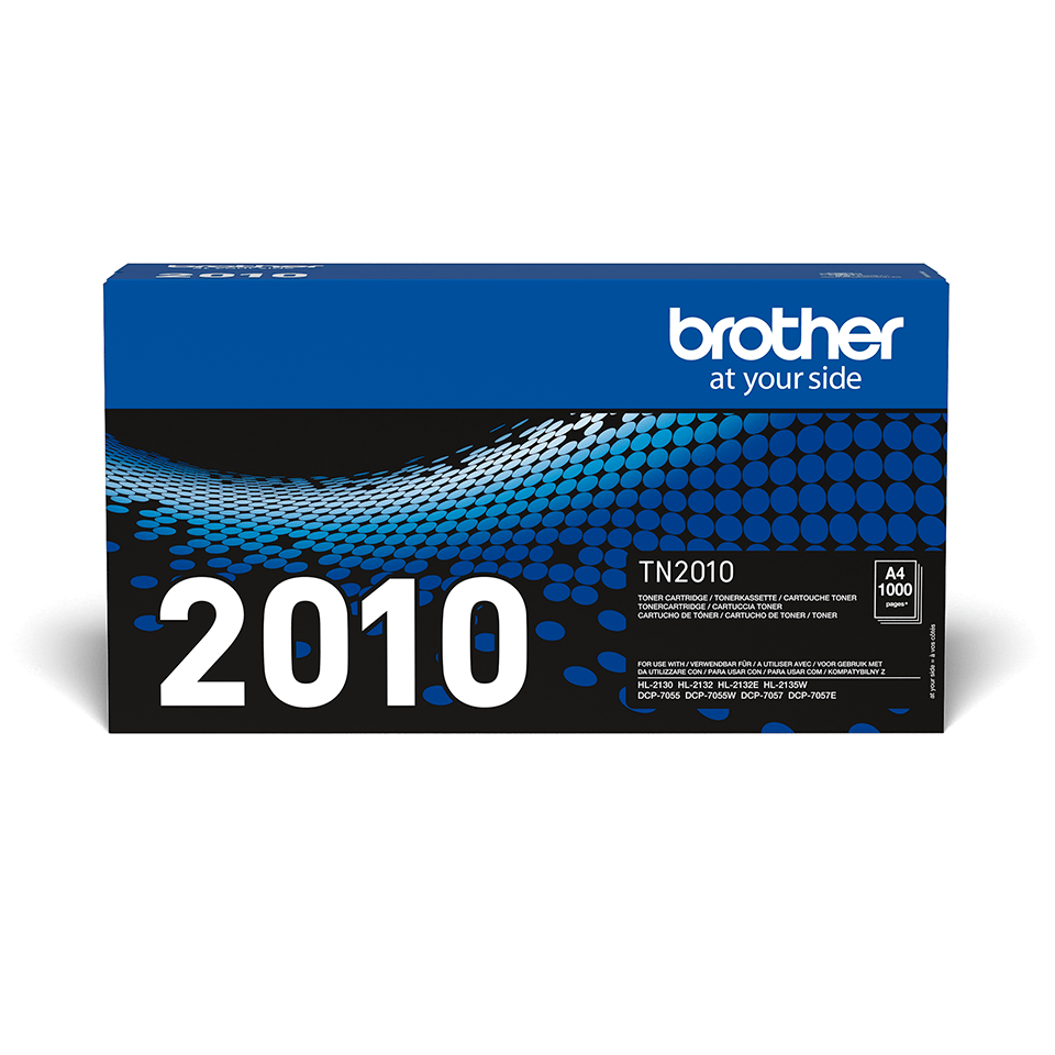 Brother TN2010 - Preto - original - cartucho de toner - para Brother DCP-7055, DCP-7055W, DCP-7057, DCP-7057E, HL-2130, HL-2132, HL-2135W