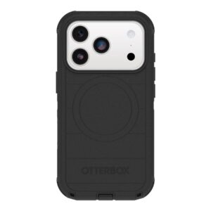 OtterBox Defender Series Pro - Tampa posterior para telemóvel - resistente - compatibilidade MagSafe - policarbonato, elastómero termoplástico (TPE), silicone, espuma visco-elástica - preto - para Apple iPhone 17 Pro