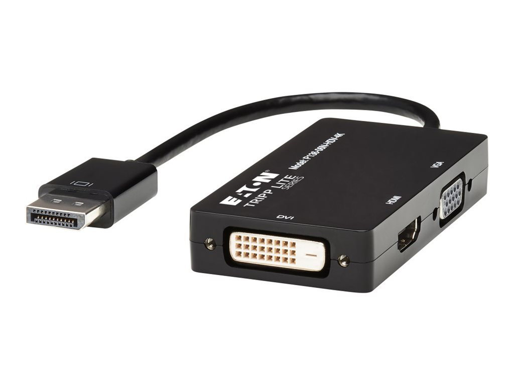 Eaton Tripp Lite Series DisplayPort to VGA / DVI / HDMI 4K x 2K @ 24/30Hz Adapter Converter - Conversor de vídeo - DisplayPort - DVI, HDMI, VGA
