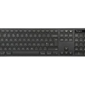 Targus EcoSmart - Teclado - full size - antimicrobiana - USB - QWERTY - Nórdico - preto