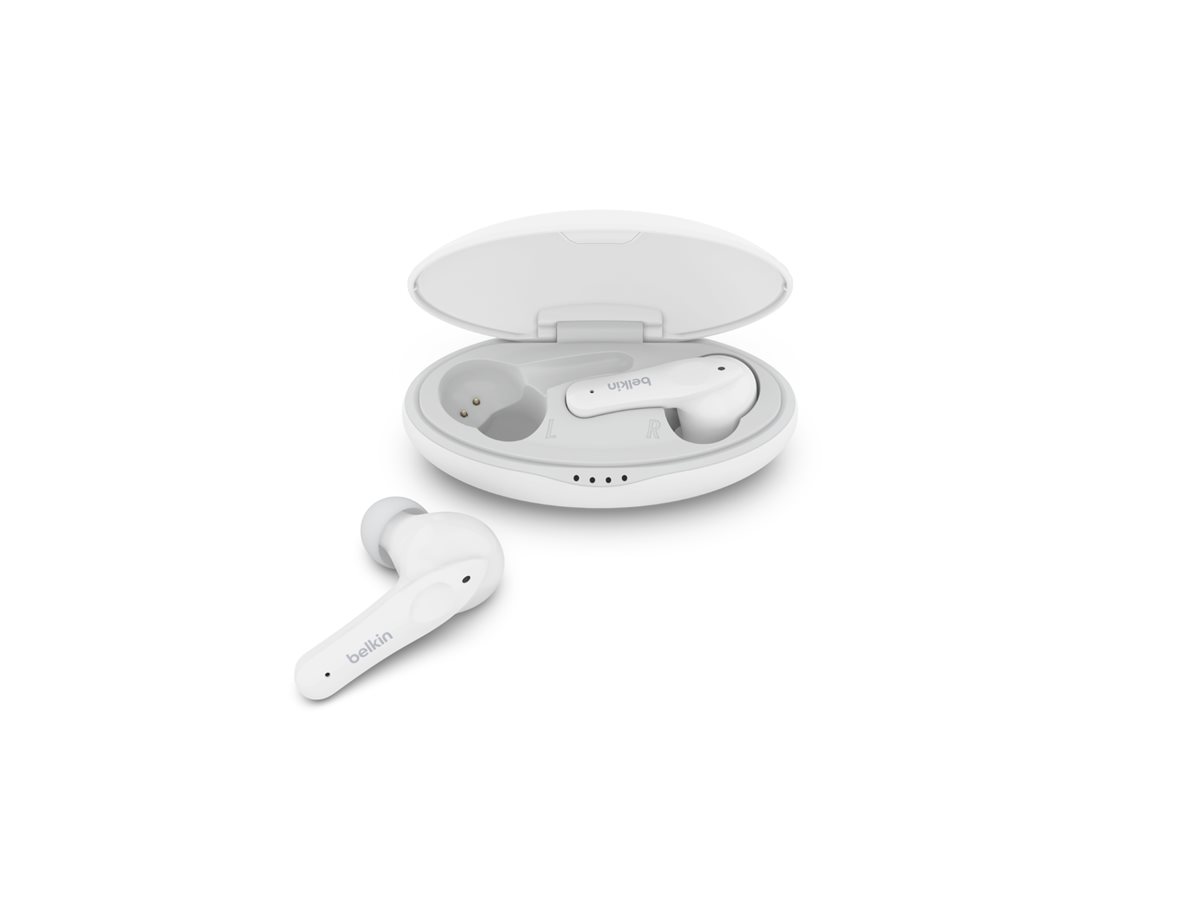Belkin SoundForm Nano for Kids - Auscultadores sem fios com microfonoe - intra-auricular - bluetooth - branco
