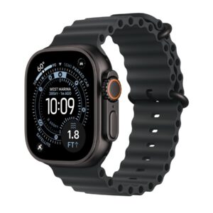 Apple Watch Ultra 3 - 49 mm - titânio preto - Sim relógio inteligente Com Correia Oceano - fluoroelastómero - preto - tamanho do pulso: 130-200 mm - 64 GB - LTE, NFC, Wi-Fi 4, UWB, Bluetooth - 5G - 61.8 g