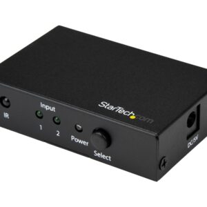 StarTech.com 2 Port HDMI Switch - 4K 60Hz - Supports HDCP - IR - HDMI Selector - HDMI Multiport Video Switcher - HDMI Switcher (VS221HD20) - Interruptor de vídeo / áudio - 2 x HDMI - desktop - para P/N: SVA5H2NEUA