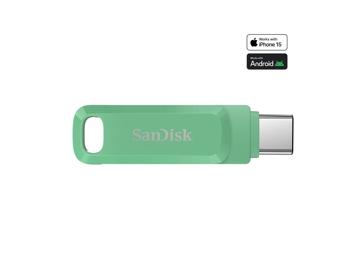 SanDisk Ultra Dual Drive Go - Drive flash USB - 1 TB - USB 3.1 Gen 1 / USB-C - verde absinto