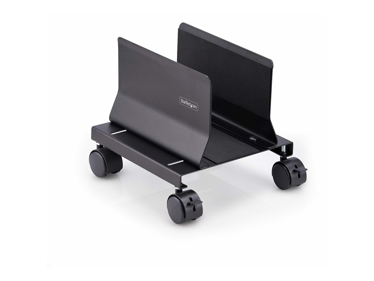 StarTech.com Computer Tower Cart Rolling CPU Caddy w/ Wheels, Adjustable - Carrinho - para computador pessoal - aço - preto