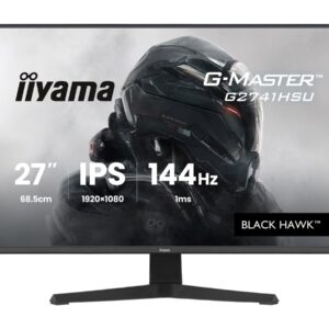 iiyama G-MASTER Black Hawk G2741HSU-B1 - Monitor LED - gaming - 27" - 1920 x 1080 Full HD (1080p) @ 144 Hz - IPS - 350 cd/m² - 1500:1 - 1 ms - HDMI, DisplayPort - altifalantes - preto, mate
