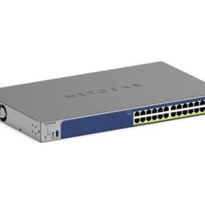 NETGEAR Smart GS728TXP - V3 - interruptor - L3 Lite - inteligente - 24 x 10/100/1000 (PoE+) + 4 x SFP+ - desktop, montável em trilho - PoE+ (190 W)