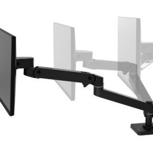 Ergotron LX Pro - Kit de montagem (braço articulado) - modular - para visor LCD - preto - tamanho de tela: até 34" - montável na secretária - para P/N: 45-460-026, 50-193-200, 60-589-060, 80-107-200, 80-107-216, 97-760-009