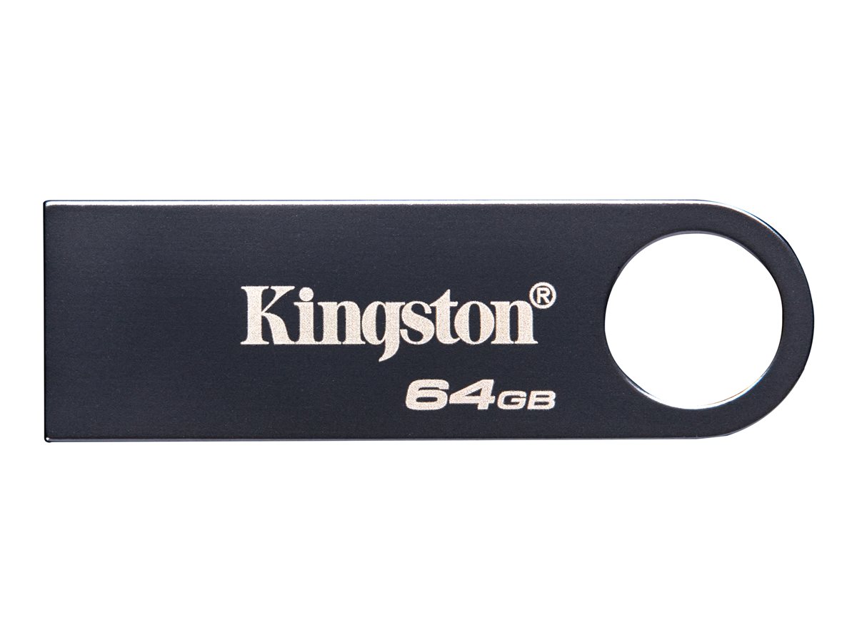Kingston DataTraveler SE9 G3 - Drive flash USB - 64 GB - USB 3.2 Gen 1 - níquel escuro
