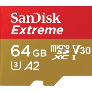SanDisk Extreme - Cartão de memória flash (adaptador microSDXC para SD Incluído) - 64 GB - A2 / Video Class V30 / UHS-I U3 / Class10 - microSDXC UHS-I