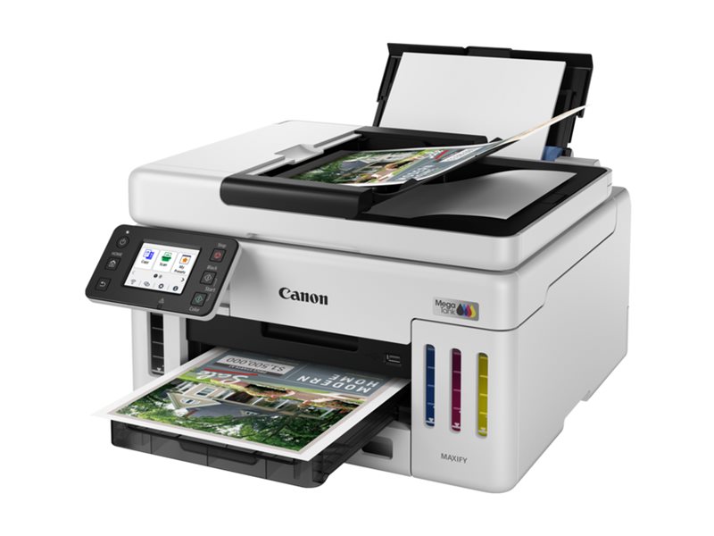 Canon MAXIFY GX6150 MegaTank - Impressora multi-funções - a cores - jacto de tinta - CISS - Legal (216 x 356 mm), A4 (210 x 297 mm) (original) - A4/Legal (media) - até 24 ipm (impressão) - 350 folhas - USB 2.0, Wi-Fi(n), LAN