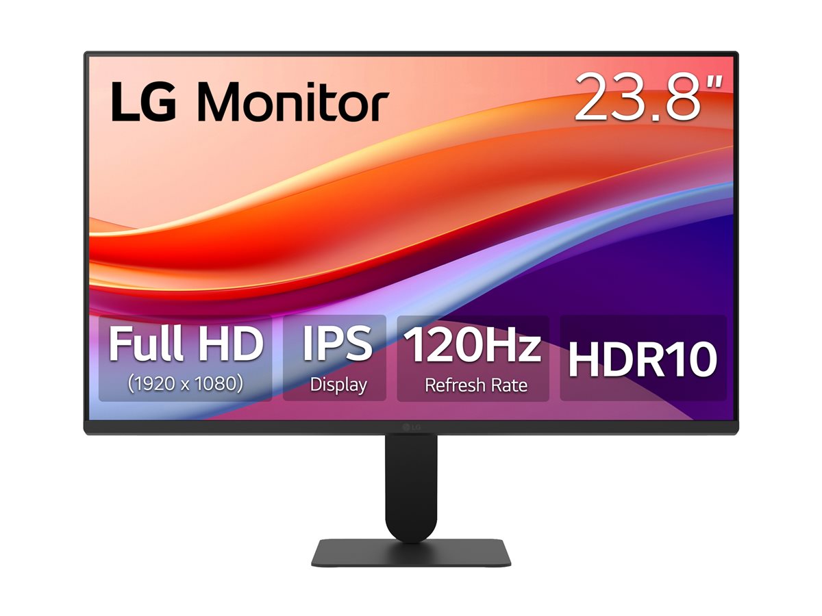 LG 24U411A-B - Monitor LED - 24" (23.8" visível) - 1920 x 1080 Full HD (1080p) @ 120 Hz - IPS - 250 cd/m² - 1500:1 - HDR10 - 5 ms - HDMI, VGA