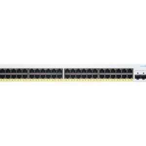 Cisco Business 220 Series CBS220-48P-4G - Interruptor - inteligente - 48 x 10/100/1000 (PoE+) + 4 x Gigabit SFP (ligação ascendente) - montável em trilho - PoE+ (382 W)