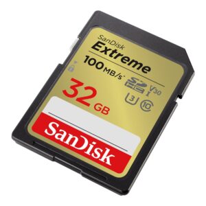 SanDisk Extreme - Cartão de memória flash - 32 GB - Video Class V30 / UHS-I U3 / Class10 - SDHC UHS-I