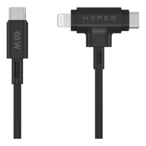 HyperJuice - Cabo Lightning - USB-C macho para Lightning, USB-C macho - 1.5 m - preto